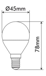 6W LED крушка топка Е14 SMD 4000К бяла светлина