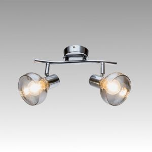 Spot Lamp ADDY 2xE14 230V Chrome metal / Glass