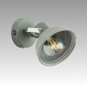 Spot Lamp DAISY 1xE14 230V Grey metal / Deco glass 