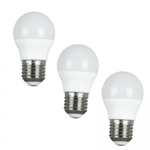 SET 3 x 6.5W LED Bulb Globe BASIS Е27 SMD G45 6400К Warm White Light