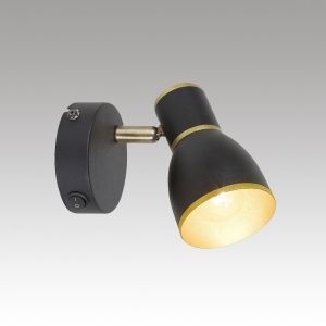 Spot Ceiling Lamp MACKENZIE 1xE14 230V Black matt / Gold
