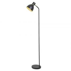 Floor Lamp MACKENZIE 1xE27 230V Black matt / Gold