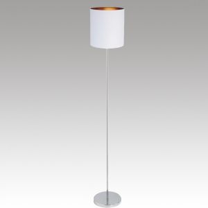 Floor Lamp MONICA 1xE27 230V White fabrics / Gold