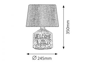 Table Lamp PETRA 1xE14 Ceramics / Fabrics