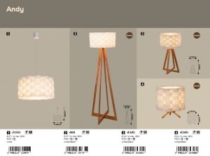 Floor Lamp ANDY 1хE27 230V Metal / Plastics / Wood