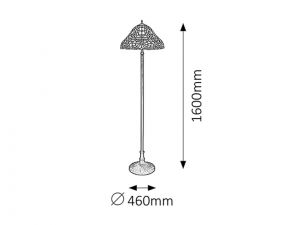 Ceiling Lamp MIRELLA 2хE27 230V Metal / Tiffany Glass