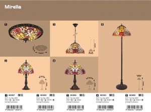 Table Lamp MIRELLA 1хE14 230V Metal / Tiffany Glass