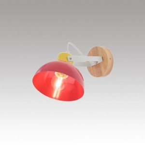 Wall lamp EOLO 1xE27 230V Red Metal / Wood