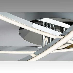 21W LED ceiling light CYCLONE 4000K Chrome/ Metal
