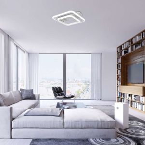 33W LED ceiling light FANDRAL 4000K Satin chrome/ Metal
