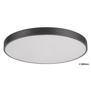 60W LED ceiling lamp TESIA 3000-6000K, Black-matt metal / White plastic