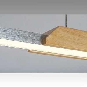 26W LED Pendant light TAMUR 4000K, Beech metal, wood / White plastic