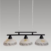 Chandelier POMPEZ 3xE27 60W 230V Brown Gold - Alabaster Decor