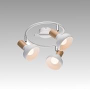 Spot Lamp ADDY 1xE14 230V White metal / Wood