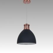 Vintage Pendant JASON 1xE27 230V Metal Black Satin / Copper