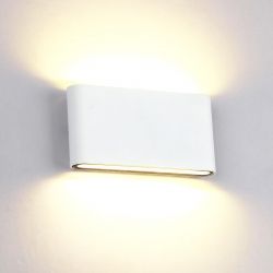 2х6W LED Facade Lighting Fixture IP65 4000K Aluminium / white rectangular