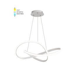 38W LED Hanging Ceiling Lamp WAVE 3000K, 4000K, 6000K 3xCCT-DIP SWITCH