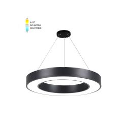 45W LED Висящо осветително тяло FINESSE 3000К, 4000K и 6000К, Черен Метал / Поликарбонат
