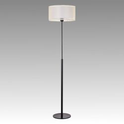 Lantern ANETA 1 x E27, Black metal / Beige textile