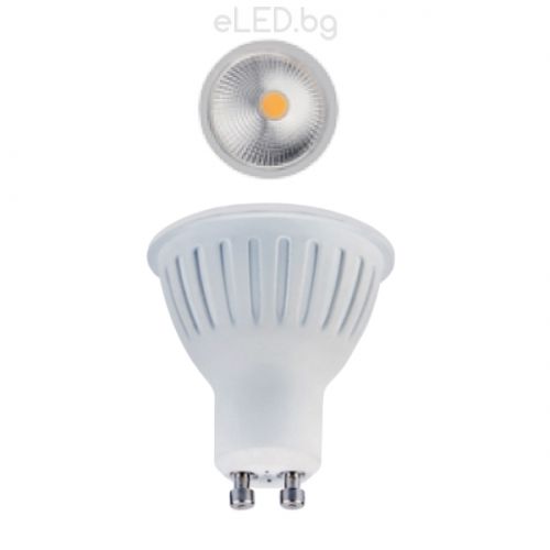 LED луничка 6W GU10 SMD 2700K топло бяла светлина