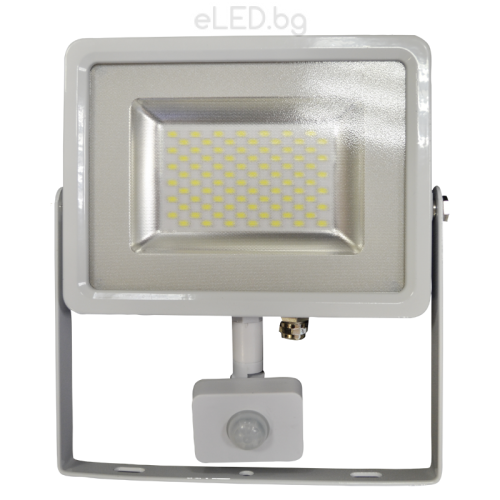 20W LED прожектор сензор SMD IP44 Бяло Тяло 3000K топло бяла светлина