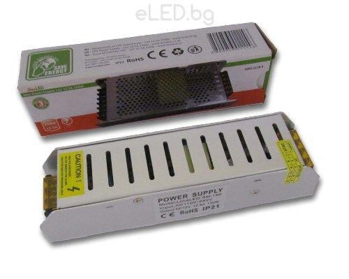 96W 8A Slim Захранване за LED ленти IP20 PVC 12V 