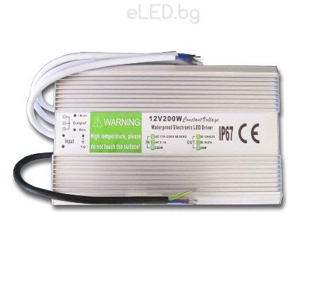 150W 12A Захранване за LED ленти IP67 PVC 12V 