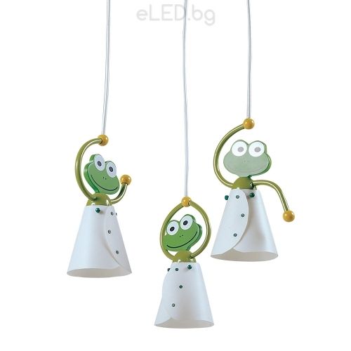 Лампа за детска стая FROG 3хЕ14 с жабки