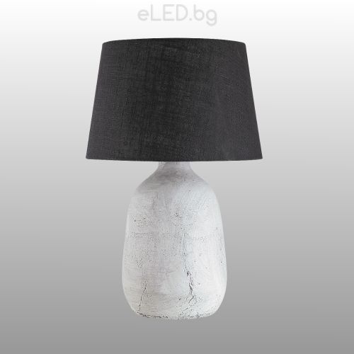 Vintage Table Lamp JUDITH 1xE27 230V Light Gray / Black