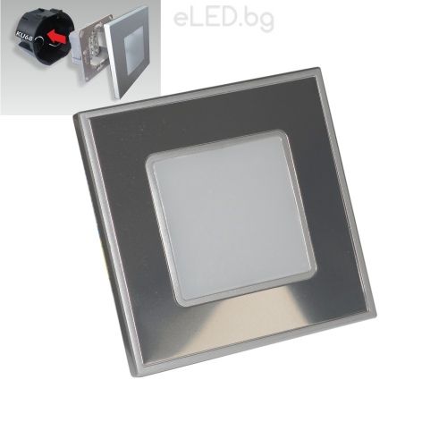 1W LED Step Light 4000К White Light Stainless Steel / Chrome