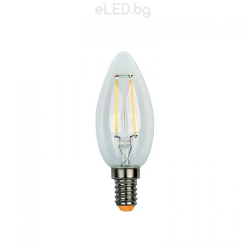 4W LED крушка конус Филамент E14 2700К топло бяла светлина