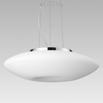 Модерно осветително тяло AIRSHIP 2xE27 никел сатен / стъкло опал 