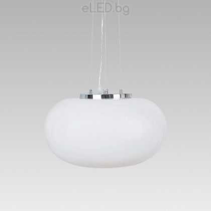Modern hanging lighting fixture ALTADIS 2xE27 Chrome / Glass Opal 38 sm.
