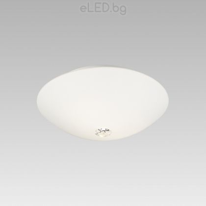 Modern lighting fixture LOX 1xE27 Glass Opal / Crystal K9