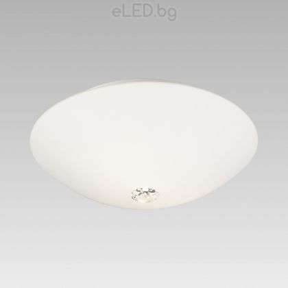 Modern lighting fixture LOX 2xE27 Glass Opal / Crystal K9 33 sm.