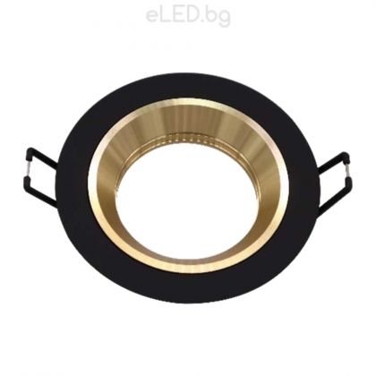 Декоративна рамка за лунички OLA D12 GU10 Алуминий / черно и златисто