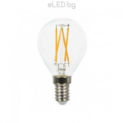 4W LED Bulb Globe Filament Е14 SMD G45 2700К Warm White Light