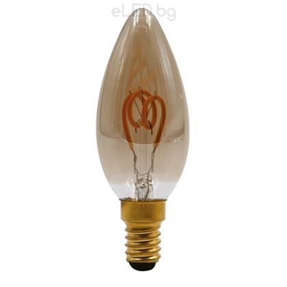 3.5W LED крушка Филамент Е14 SMD C35 2700К топло бяла светлина Димируема