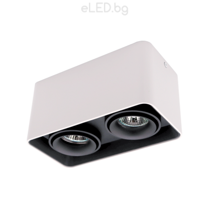 Surface Downlight  double DL-044 GU10 Aluminium / Black&White