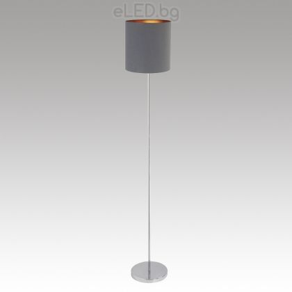 Floor Lamp MONICA 1xE27 230V Grey fabrics / Gold