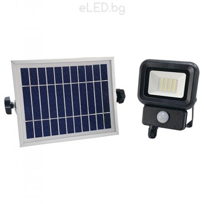 10W Соларен LED прожектор сензор SOLIS SMD IP65 6000K студено бяла светлина