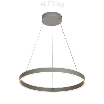 36W LED Hanging Ceiling Lamp OTHELLO 3000К, 4000K и 6000К Grey Metal / PVC