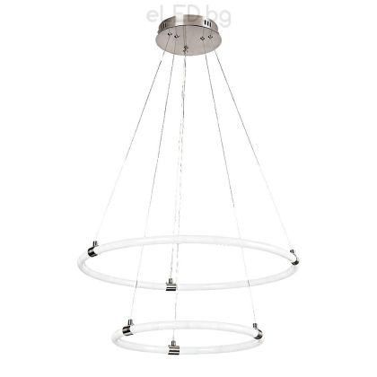 55W LED Hanging Ceiling Lamp OTHELLO 3000К, 4000K и 6000K Satin -chrome/ Metal 