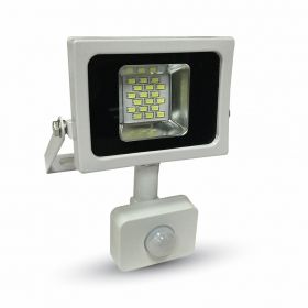 10W LED прожектор сензор SMD IP44 Черно/Сиво Тяло 3000K топло бяла светлина