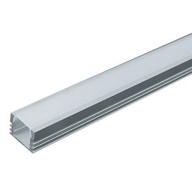 Aluminium Profile for LED Strip Lights  23 mm x 11 mm with Frosted Diffuser, Caps and Holders 2 m.
