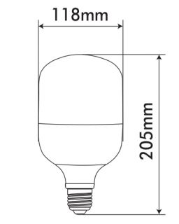 44W LED Lamp SMD E27 6400K Cool White Light