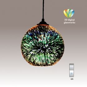 Пендел 3D дигитална изработка от стъкло DECO АRТ 300B Хром Шампанско