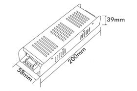 150W 12.5A Slim Захранване за LED ленти IP21 12V 