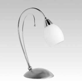Table Lamp MELODY 1xE14 230V Nickel Satin / Chrome / Opal