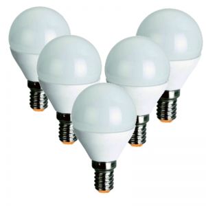 SET 5 x 6.5W LED Bulb Globe BASIS Е14 SMD G45 2700К Warm White Light